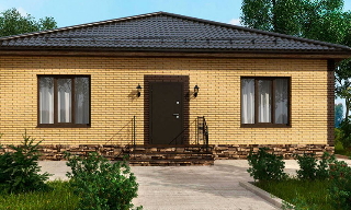 Проекты одноэтажных домов из кирпича | Строй-Мжд - Междуреченск от 3604 рублей